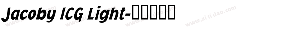 Jacoby ICG Light字体转换